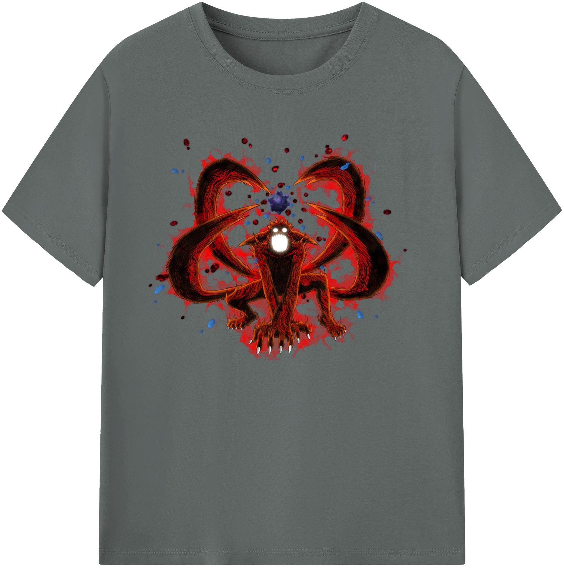 （画像用） NARUTO -ナルト- うずまき ナルト Uzumaki Naruto 綿100％ メンズ半袖Tシャツ｜肌触りやわらか＆通気性